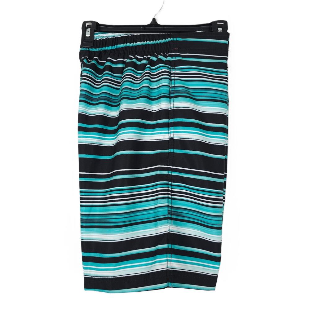 Speedo Mens Bondi 20" Boardshort Sz Small Green Black Stripe Comfort Stretch NWT - Picture 4 of 9
